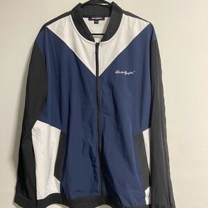 Karl Lagerfield Men's Navy and White Windbreaker